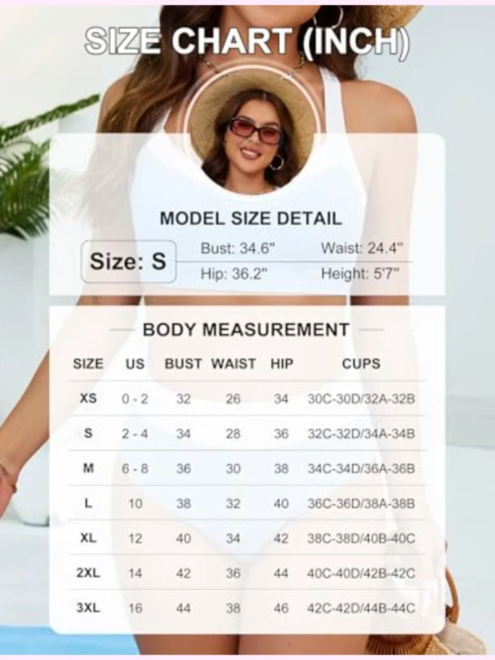 High Waisted Bikini Set Full Coverage Two Piece Modest Swimsuit Adjustable